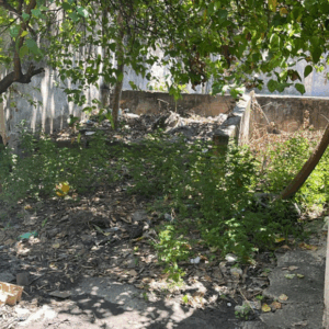 Antes: O espaço era um terreno baldio com mato alto, lixo acumulado e risco de infestação e não havia banheiros.